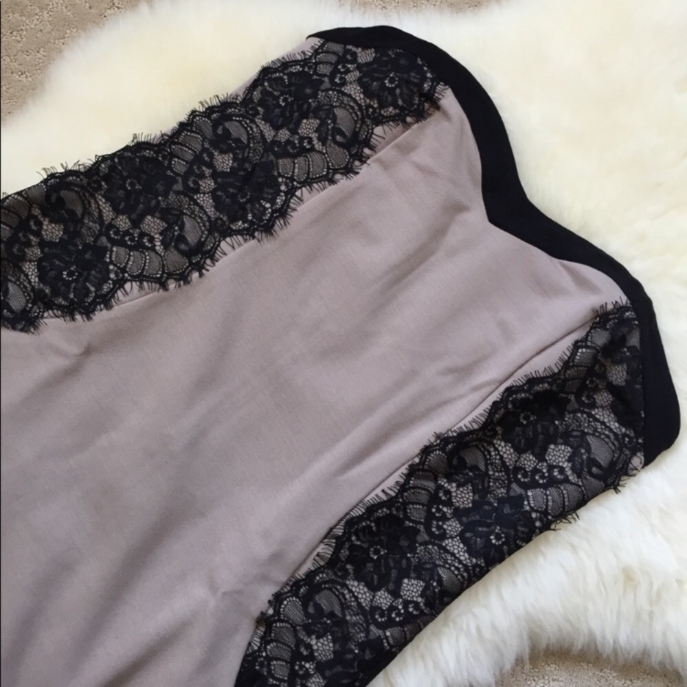 Romeo & Juliet Couture Lace Panel Strapless Dress - Picture 2 of 4